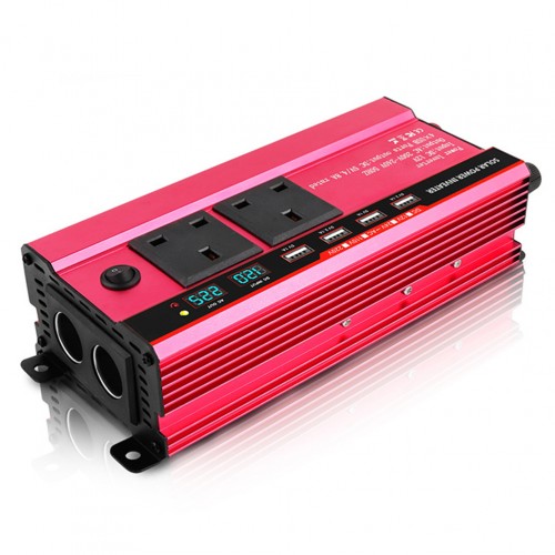 YOUKUKE Car Power Inverter 650W/1500W DC 12V to AC 220V Transformer with LED Display