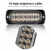 YOUKUKE 4in1 12 LED Flash Strobe Warning Light Remote Control Amber 12V/24V