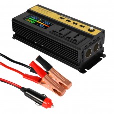 YOUKUKE Car Power Inverter 550W/1200W DC 12V to AC 220V Transformer with LCD Display