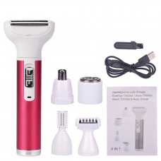 YOUKUKE 5IN1 Electric Epilator Multifunctional Womens Shaver Hair Removal USB Trimmer Kit