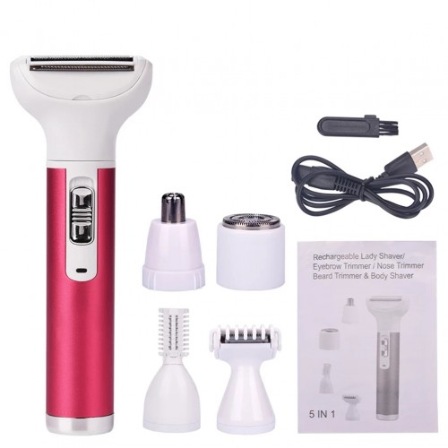 YOUKUKE 5IN1 Electric Epilator Multifunctional Womens Shaver Hair Removal USB Trimmer Kit