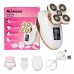 YOUKUKE Womens LCD Electric Shaver 5 Floating Heads Ladies Hair Removal Device with Face Brush