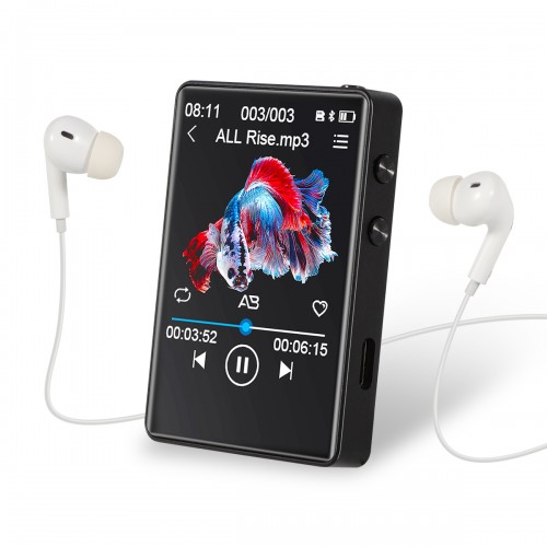 YOUKUKE 2.4" Full Touchscreen MP3 Player 32GB Black with Bluetooth for Sports 