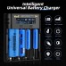 YOUKUKE D4 LCD Smart Battery Charger 4 Slots for 18650 21700 26650 AA AAA Nimh Batteries