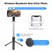 YOUKUKE Bluetooth Selfie Stick Selfistick Tripod Extendable 1m with Remote Shutter Fill-Light LED