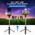 YOUKUKE Bluetooth Selfie Stick Selfistick Tripod Extendable 1m with Remote Shutter Fill-Light LED