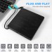 YOUKUKE External CD DVD Drive Type-C USB 3.0 with SD TF Card Reader & USB-Stick Port