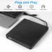 YOUKUKE External CD DVD Drive Type-C USB 3.0 with SD TF Card Reader & USB-Stick Port