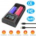 YOUKUKE 2-Slot LCD Display Battery Charger for Lithium/AAA/AA Rechargeable Batteries 