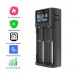 YOUKUKE 2-Slot LCD Display Battery Charger for Lithium/AAA/AA Rechargeable Batteries 