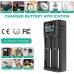 YOUKUKE 2-Slot LCD Display Battery Charger for Lithium/AAA/AA Rechargeable Batteries 