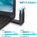 YOUKUKE 802.11ax 1800Mbps Wireless USB WiFi 6 Adapter for Desktop PC Laptop 