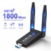 YOUKUKE 802.11ax 1800Mbps Wireless USB WiFi 6 Adapter for Desktop PC Laptop 