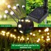 YOUKUKE 2 Stück 10-LED Glühwürmchen Solarlampen Warmweiß (2 Lichtmodi) für Außen Garten