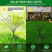 YOUKUKE 2 Stück 10-LED Glühwürmchen Solarlampen Warmweiß (2 Lichtmodi) für Außen Garten