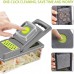 YOUKUKE 14in1 Vegetable Chopper Veggie Slicer Cutter Grater Dicer with Drain Basket Container