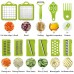 YOUKUKE 14in1 Vegetable Chopper Veggie Slicer Cutter Grater Dicer with Drain Basket Container