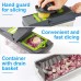 YOUKUKE 14in1 Vegetable Chopper Veggie Slicer Cutter Grater Dicer with Drain Basket Container