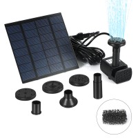 YOUKUKE 1.8W Solar Powered Water Feature Fountain Pump with Filter Garden Pool Pond