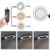 YOUKUKE Flexible Arm Desk Lamp LED Ring Dimmable Light for Reading with Metal Clamp Black