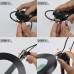 YOUKUKE Flexible Arm Desk Lamp LED Ring Dimmable Light for Reading with Metal Clamp Black