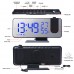 YOUKUKE LED Digital Alarm Clock Radio Projection with Temperature and Humidity Mirror Clock 