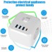 YOUKUKE 7in1 3-Way 4000W/16A Multi Plug Extension EU Cube Wall Socket Plug Adapter