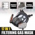 YOUKUKE 17in1 Full Face Respirator Reusable Gas Cover Organic Vapor Mask 