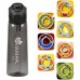 YOUKUKE A1r-Up Wasserflasche 650ml Sport-Wasserflasche mit 7 aromatisierte Flavoured Pods