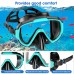 YOUKUKE Snorkel Set Adults Snorkeling Gear Anti-Fog Panoramic View Swim Mask Dry Top Snorkel Kit 