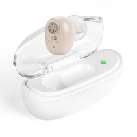 YOUKUKE Rechargeable ITE Hearing Aids Device Elderly Sound Amplifier Deafness with Case