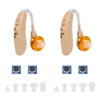 YOUKUKE F-138D BTE Hearing Aids Mini Digital Sound Amplifier Enhancer Behind The Ear (2 Pack)